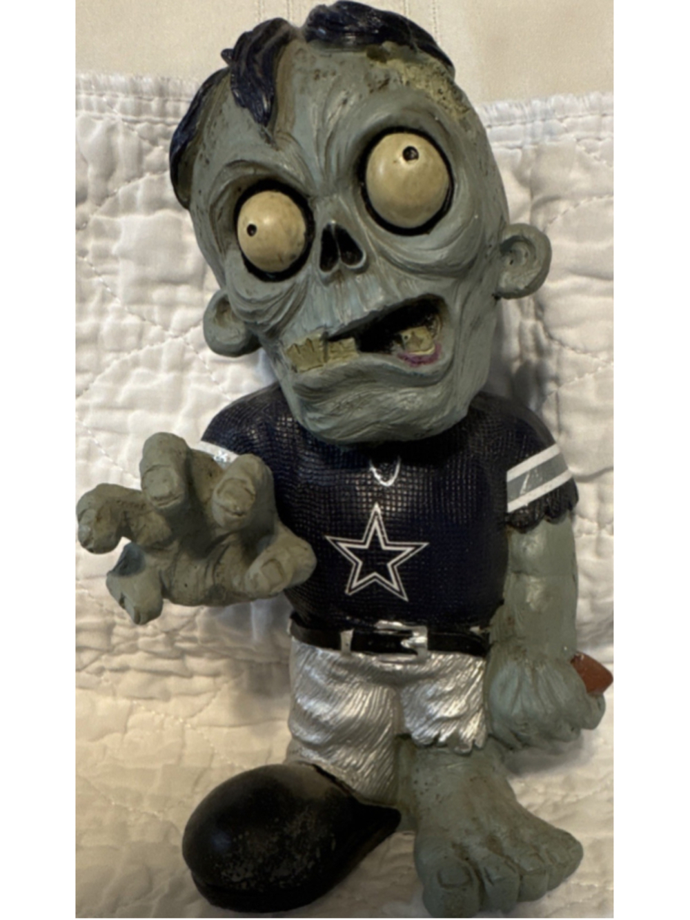 Forever Collectibles Dallas Cowboys NFL Zombie Figurine Blue Silver Gray